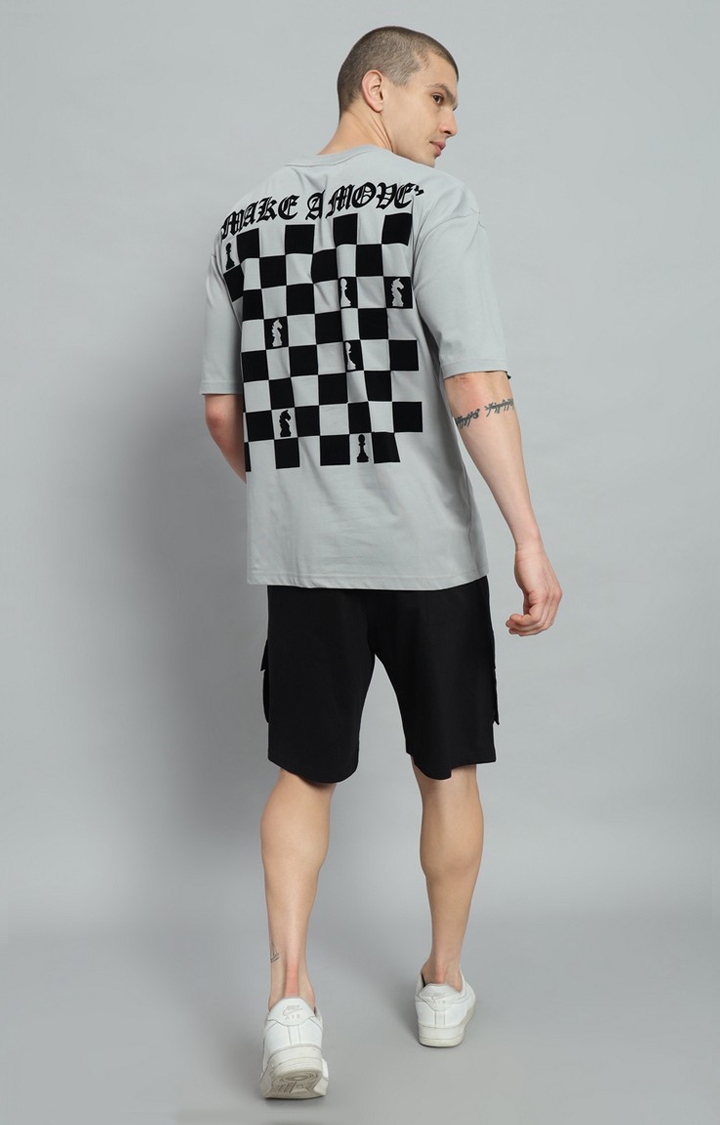 Men's MAKE A MOVE Grey T-shirt and Shorts Set