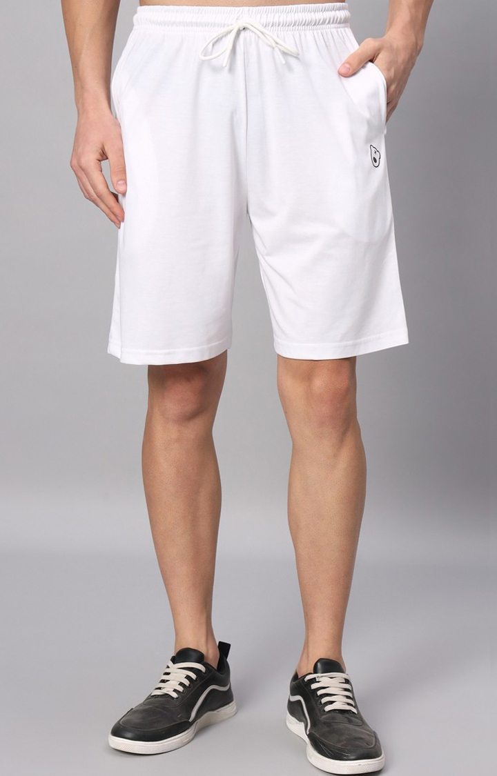 Men's White Printed Co-ords