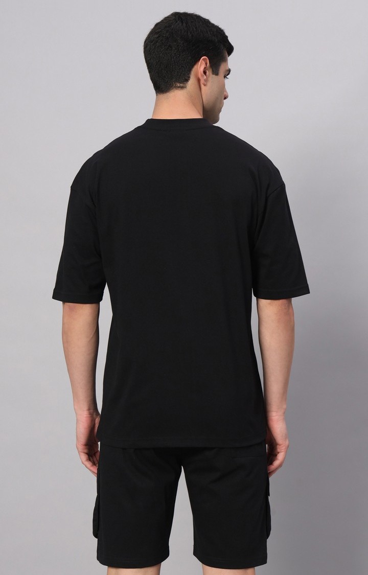 Men's Black Typographic Co-ords