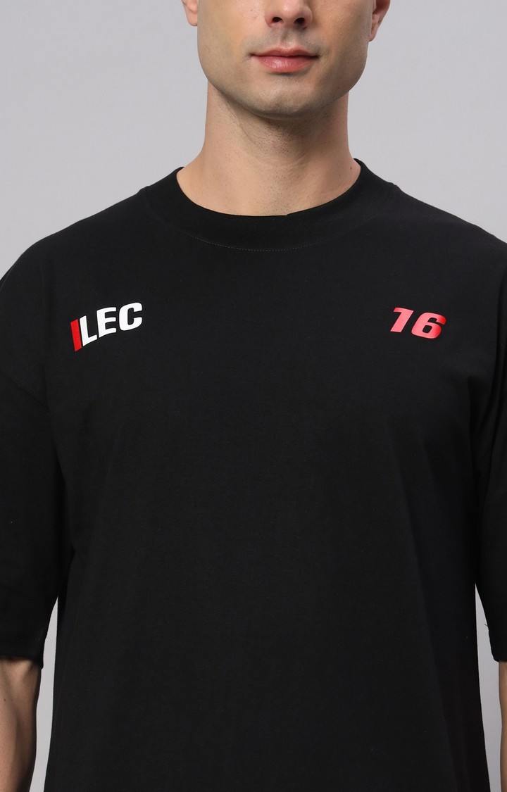 Men's Black Printed Co-ords