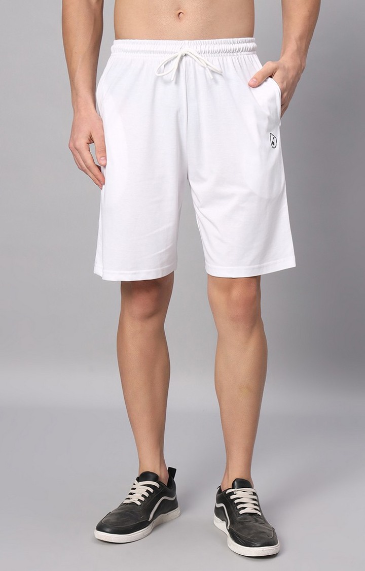 Men's White Printed Co-ords