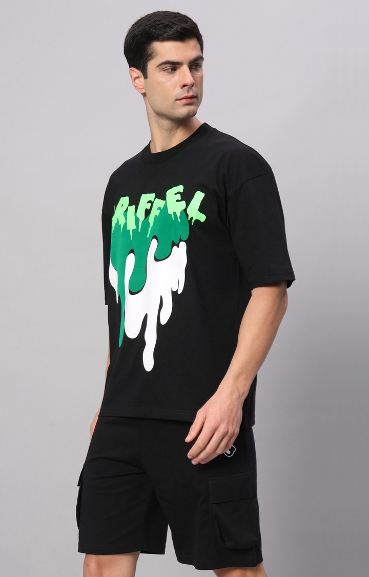 Men's Black Graphics Co-ords