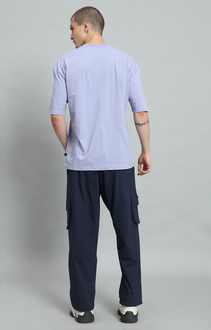 Men's Mauve Printed Co-ords