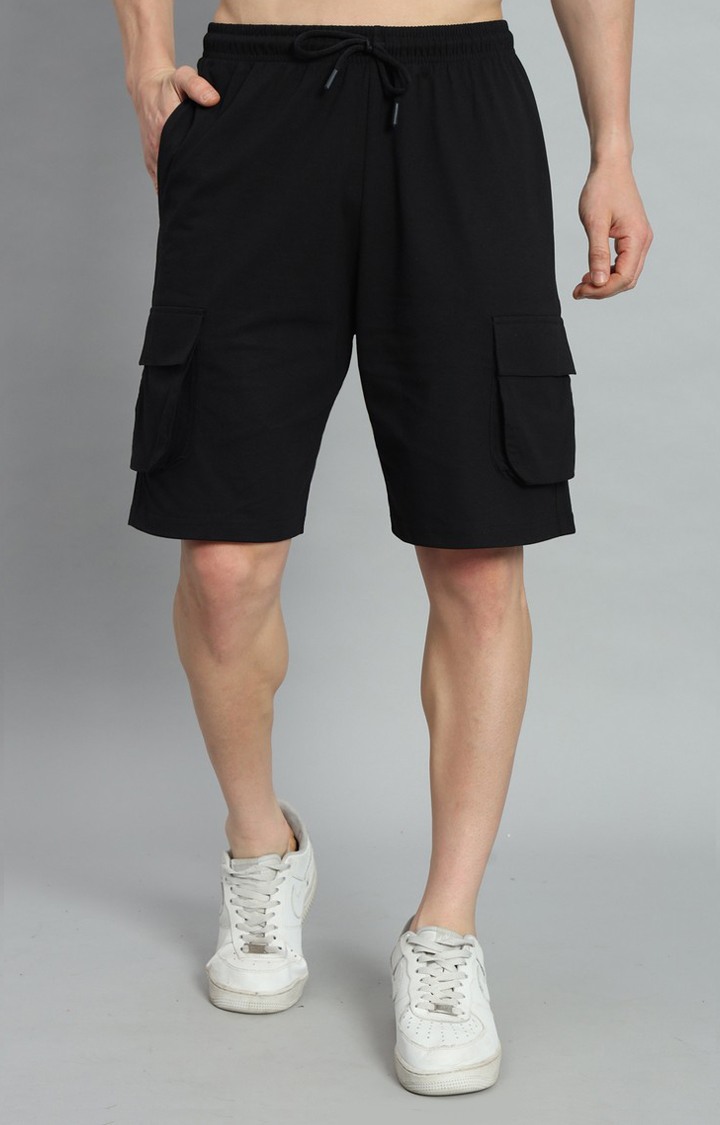 Men's Black Printed Co-ords