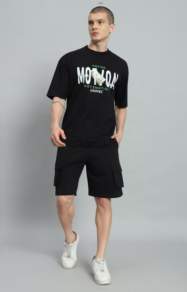 GRIFFEL | Men's Motion Black T-shirt and Shorts Set