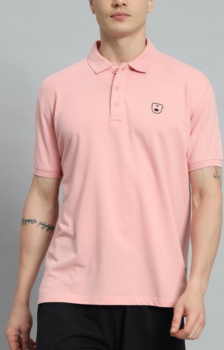 Men's Peach Printed Co-ords