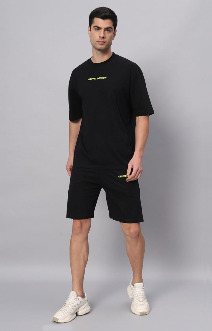 Men's Black Printed Activewear T-Shirts