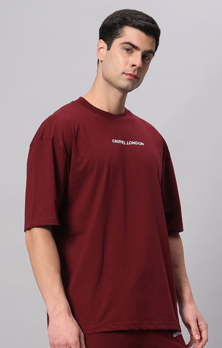 Men's Red Printed Activewear T-Shirts