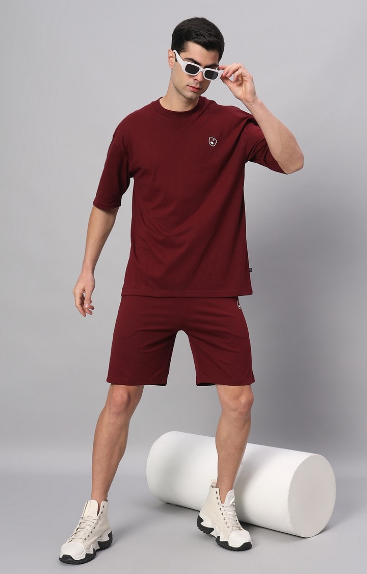 Men's Red Printed Activewear T-Shirts