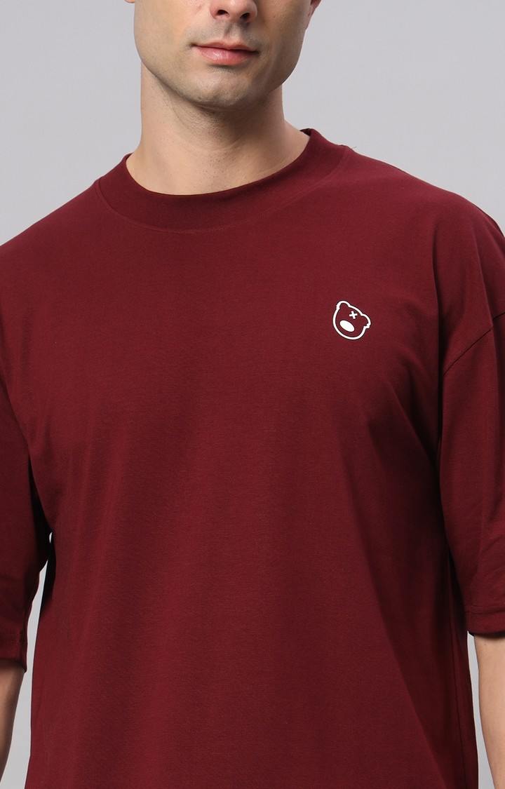 Men's Red Printed Activewear T-Shirts