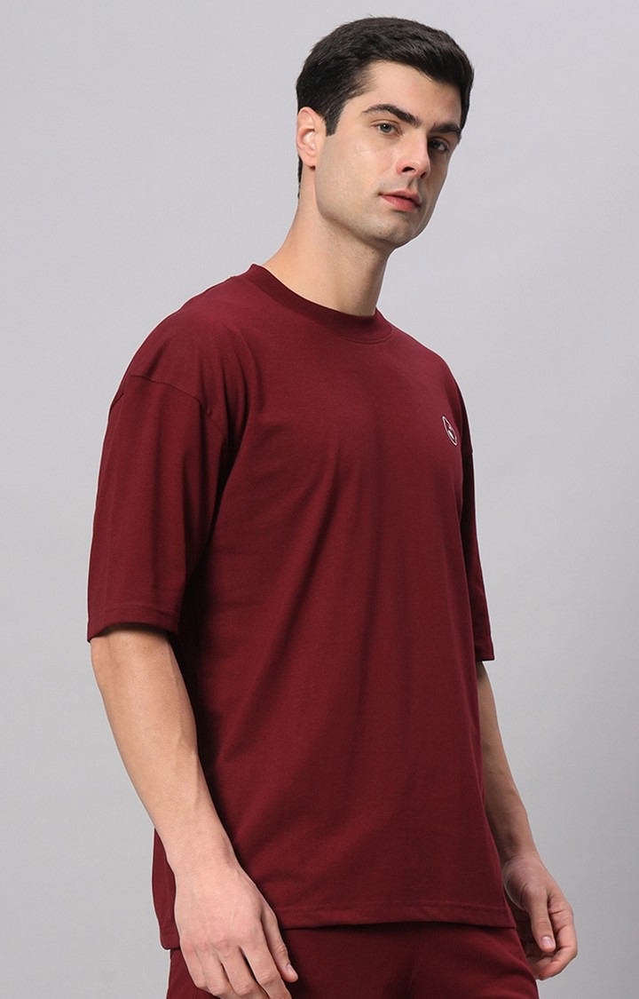 Men's Red Printed Activewear T-Shirts