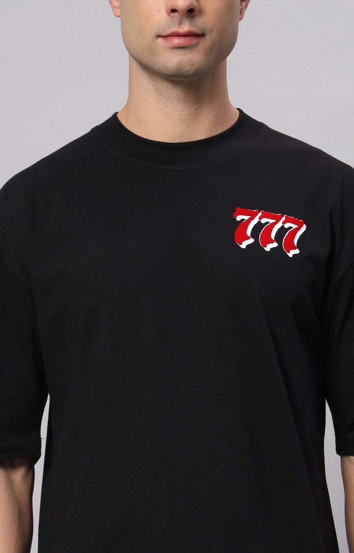 GRIFFEL | Men's Black Printed Activewear T-Shirts