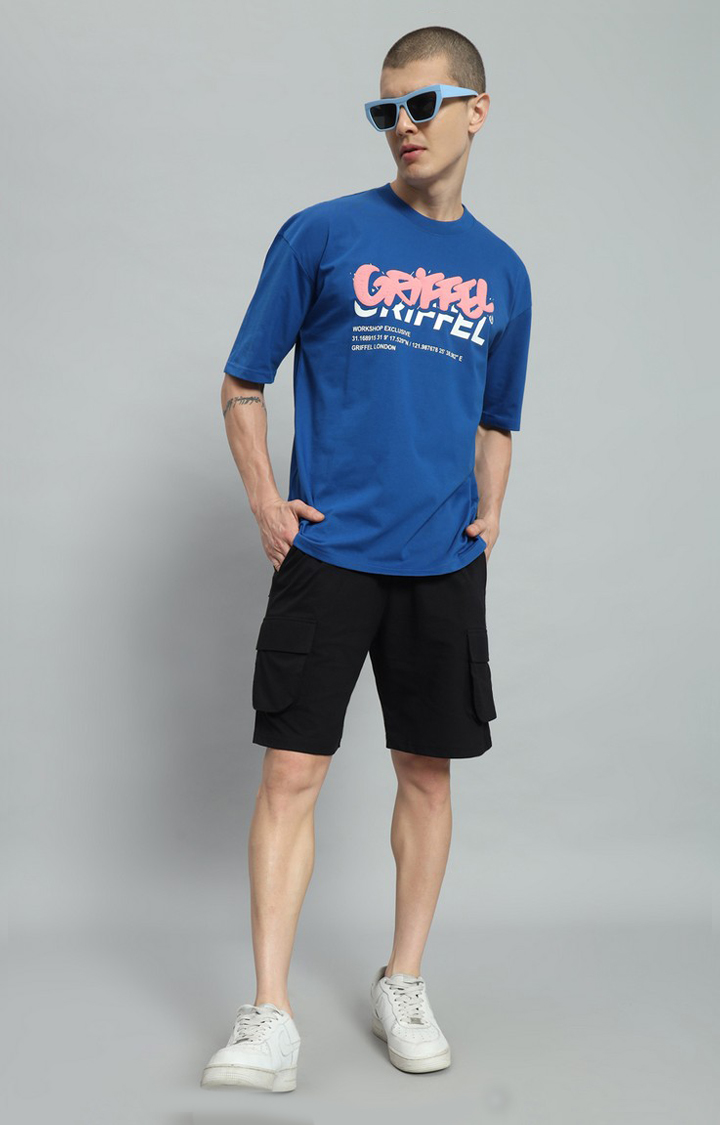 Men's Royal Printed Oversized T-Shirts