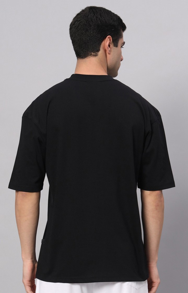 Men's Black Printed Activewear T-Shirts