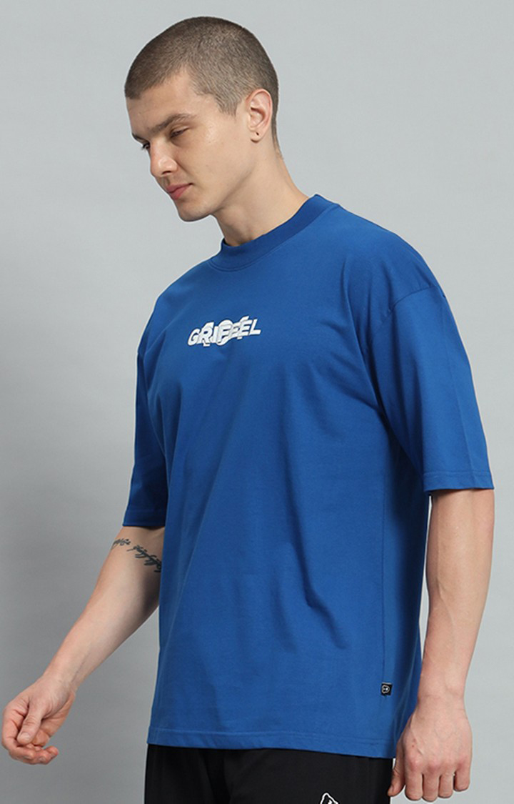 Men's Royal Printed Oversized T-Shirts