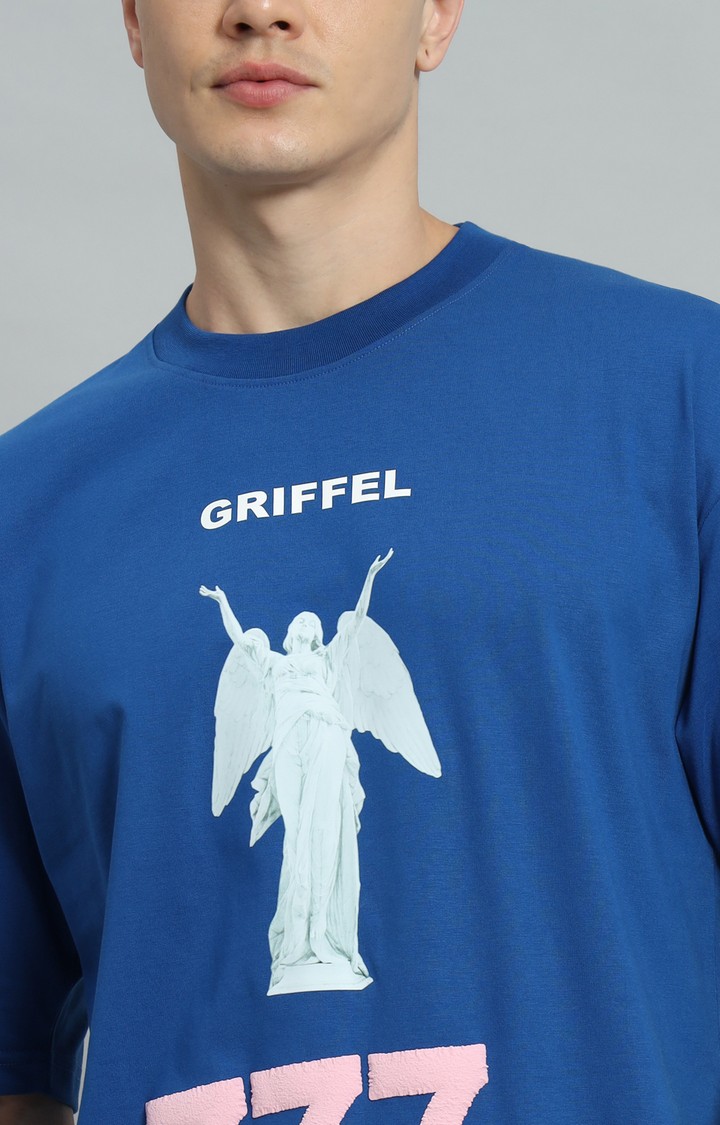 Men's Royal Printed Oversized T-Shirts