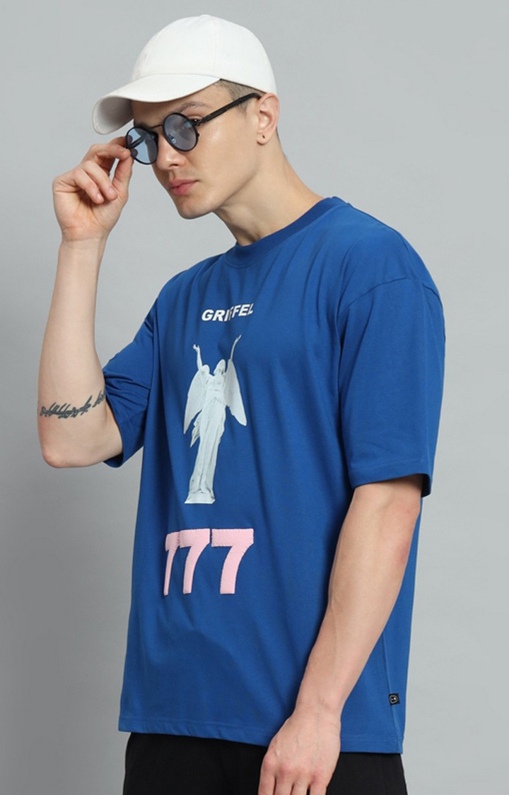 Men's Royal Printed Oversized T-Shirts