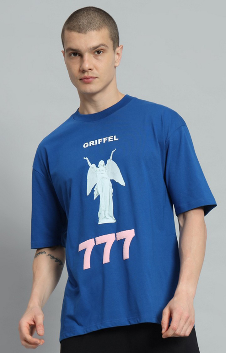 Men's Royal Printed Oversized T-Shirts