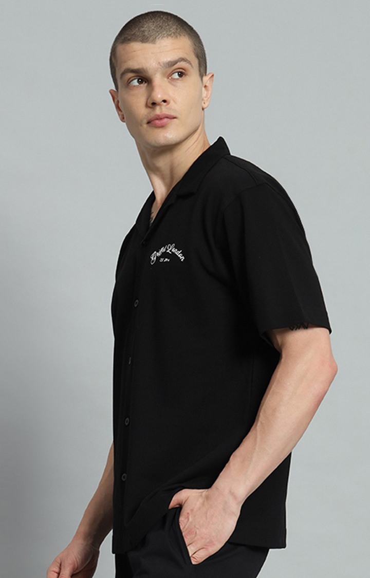 Men's BLACK Printed Oversized T-Shirts