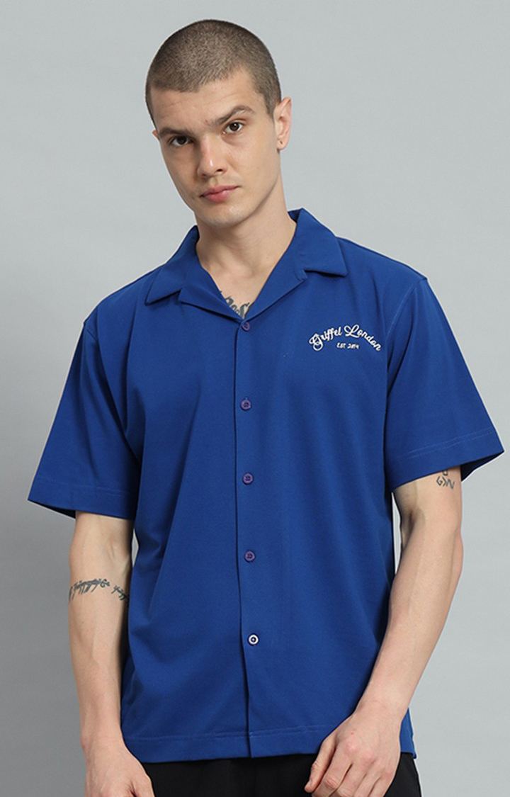 Men's ROYAL Printed Oversized T-Shirts
