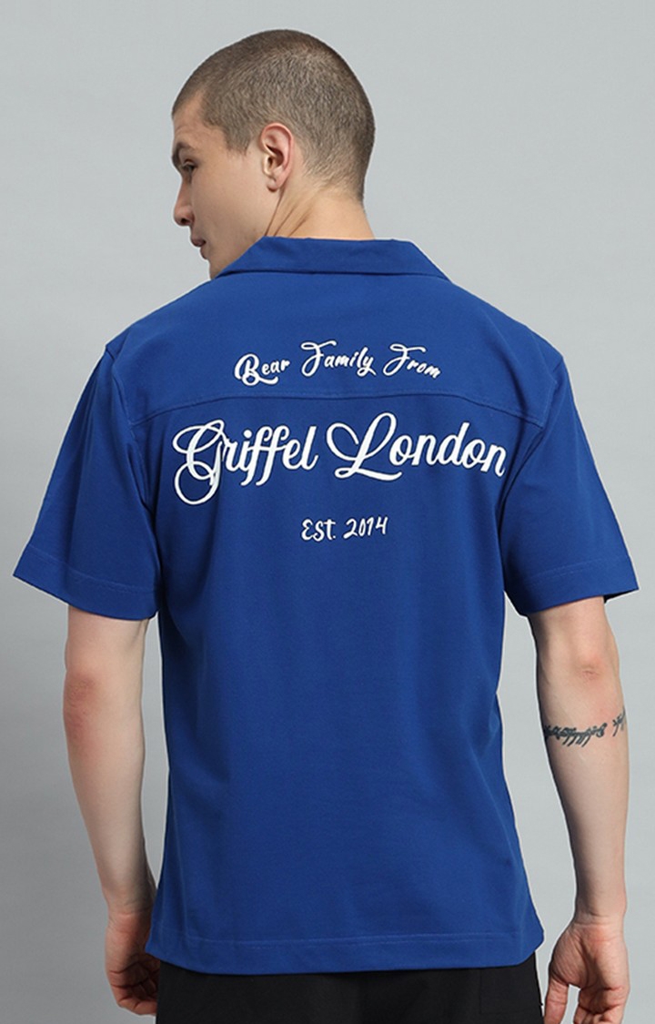GRIFFEL | Men's ROYAL Printed Oversized T-Shirts