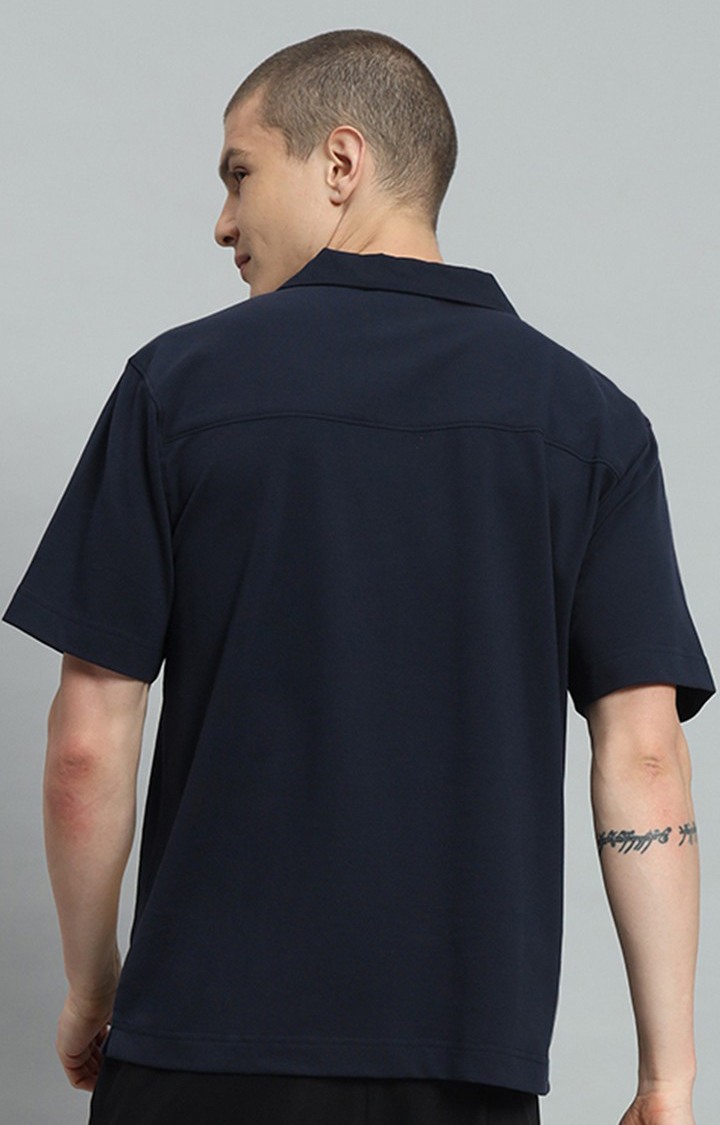 Men's NAVY Printed Oversized T-Shirts