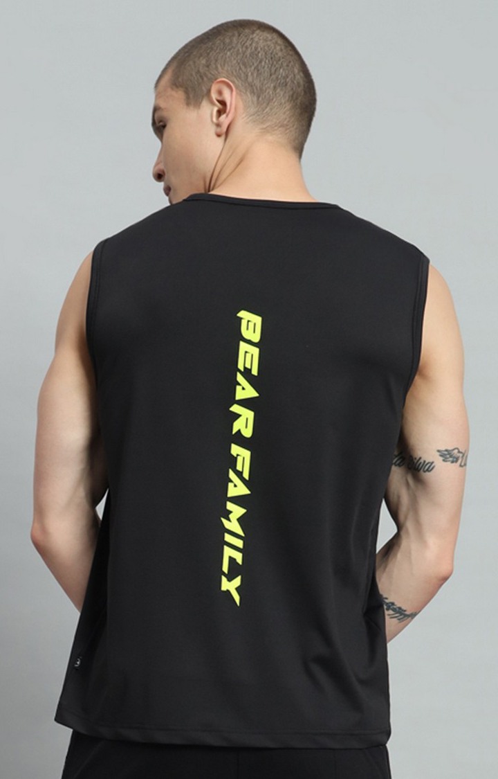 Men's Black Printed Oversized T-Shirts