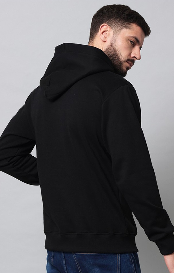 Men's Black Solid Hoodies