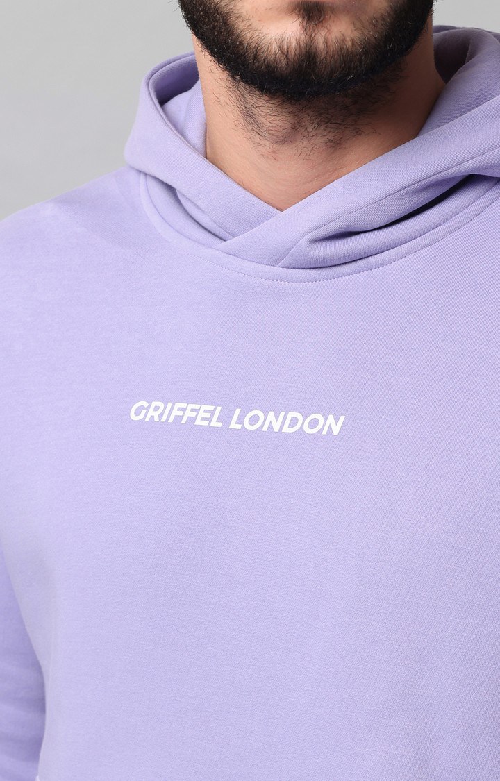 Men's Purple Printed Hoodies