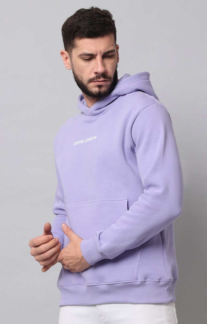 Men's Purple Printed Hoodies