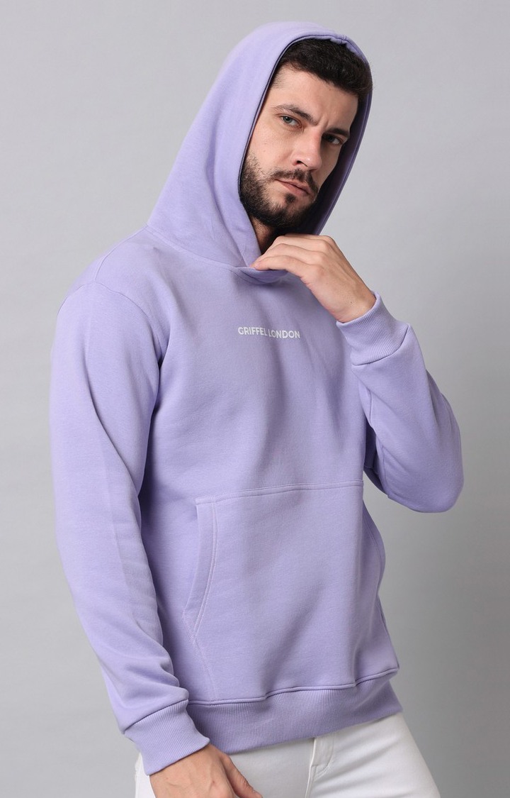 Men's Purple Printed Hoodies