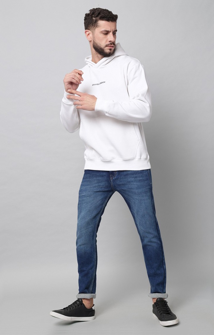 Men's White  Hoodies