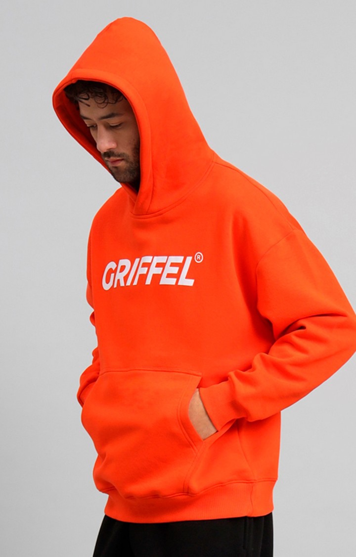 Men's Orange Printed Sweatshirts