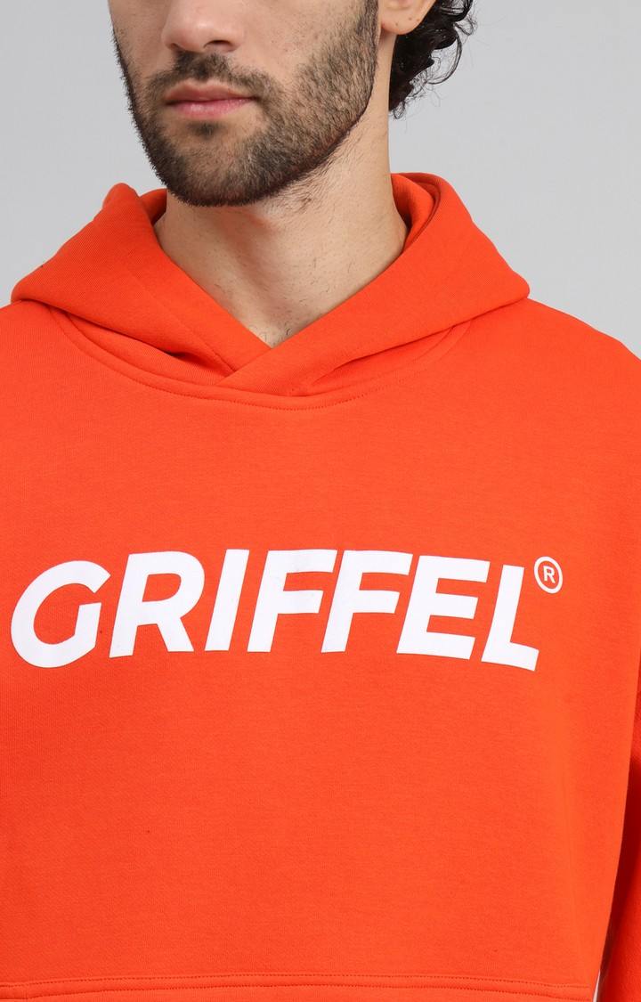 Men's Orange Printed Sweatshirts