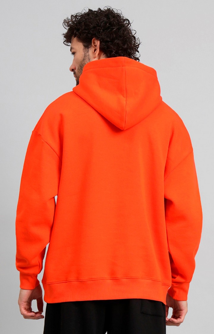 Men's Orange Printed Sweatshirts