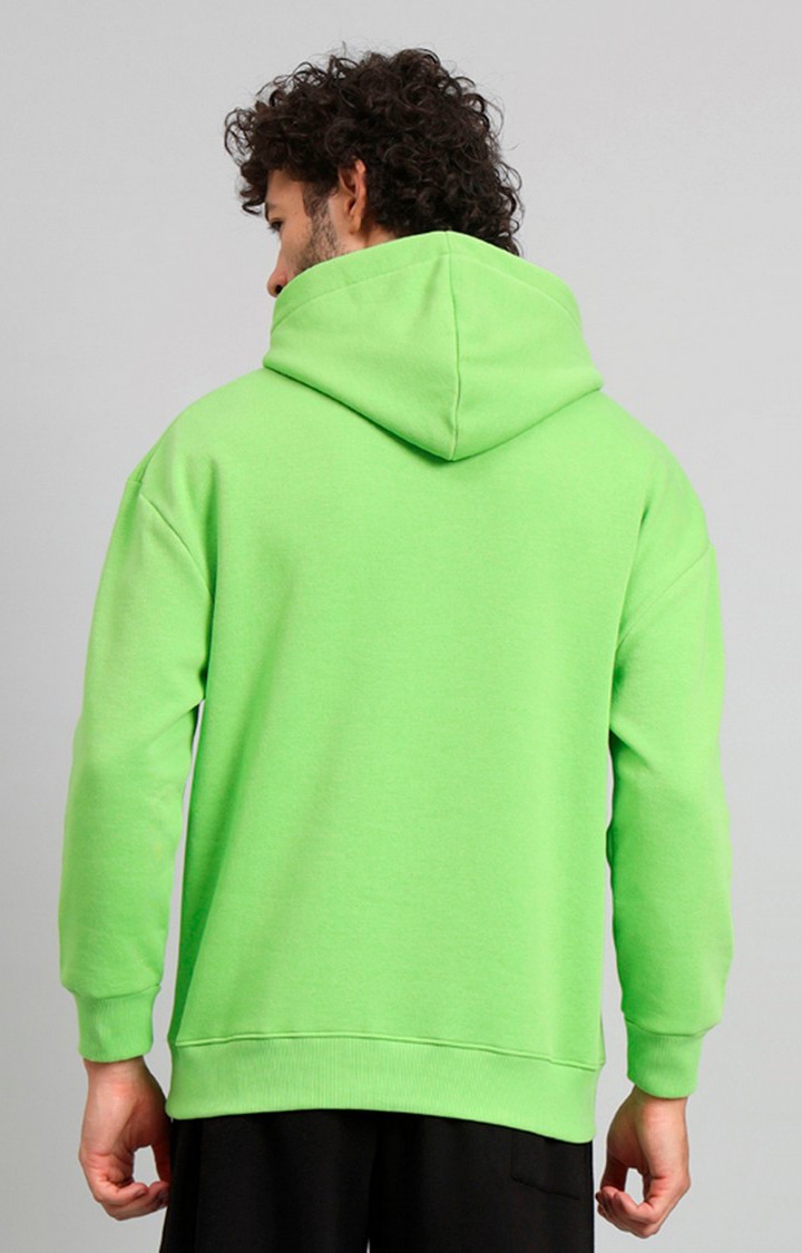 Men's Green Printed Hoodies