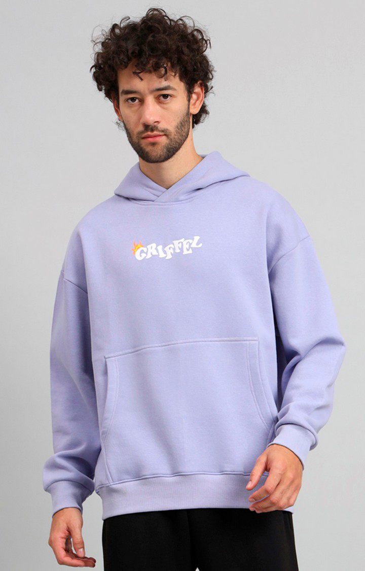 Men's Purple Printed Hoodies