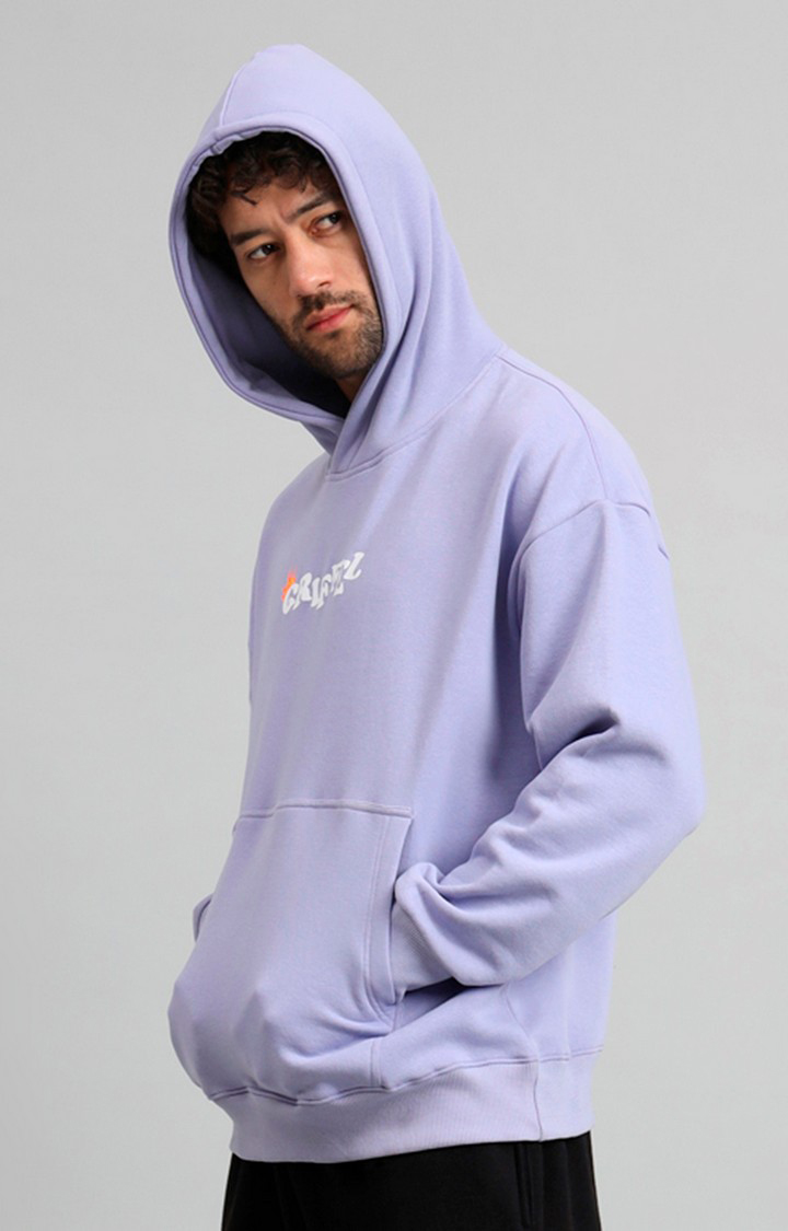 Men's Purple Printed Hoodies