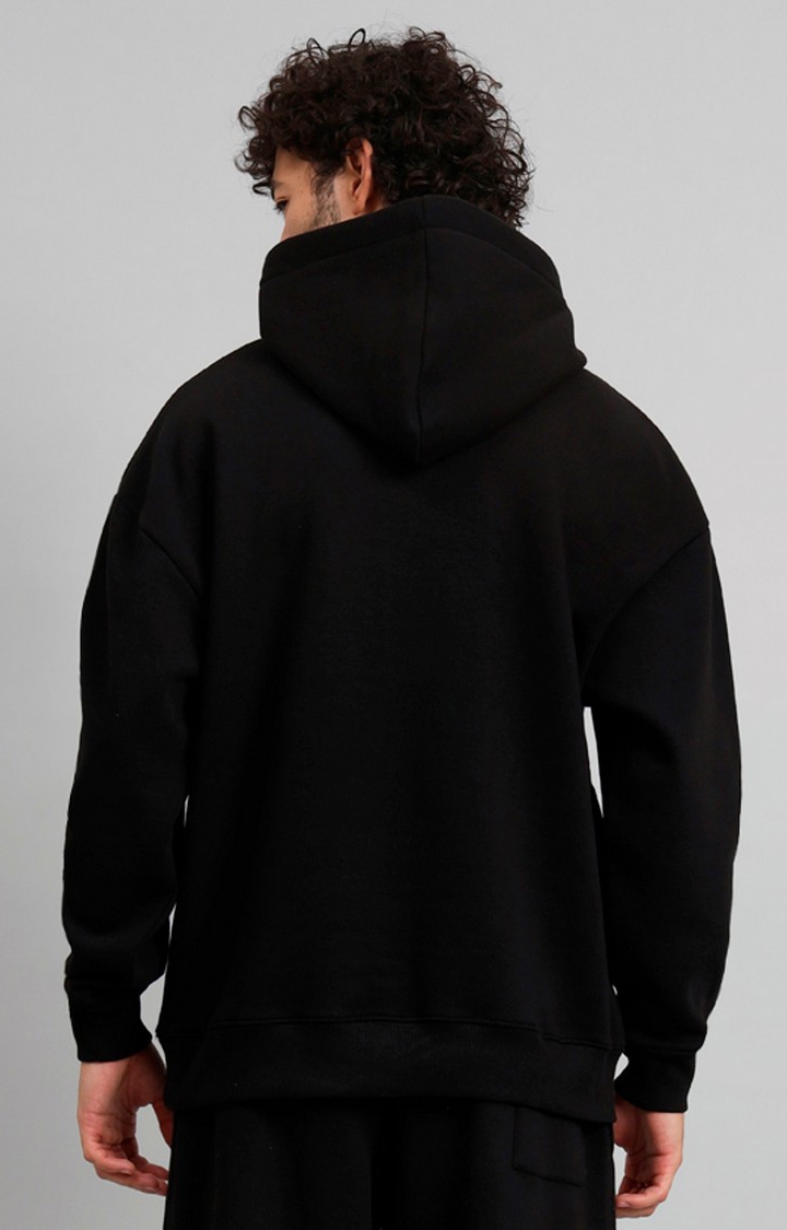 Men's Black Solid Hoodies