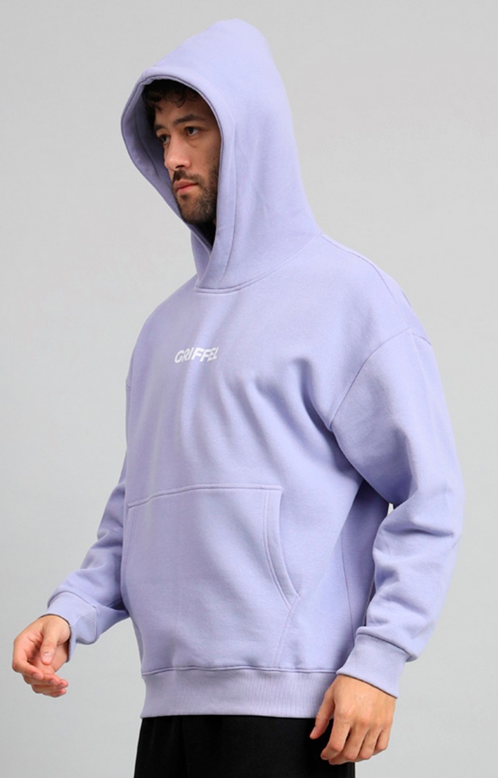 Men's Purple Printed Hoodies