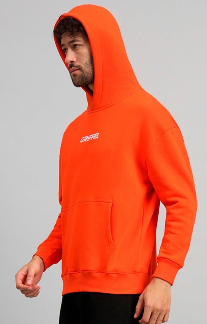 Men's Orange Printed Sweatshirts