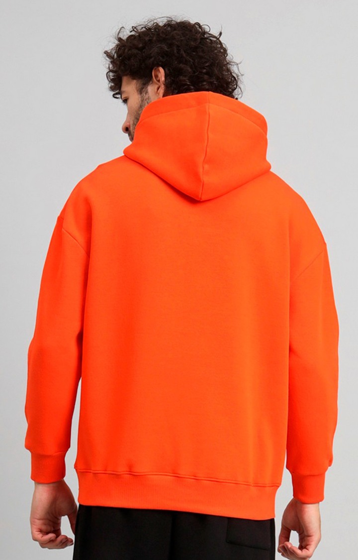 Men's Orange Printed Sweatshirts