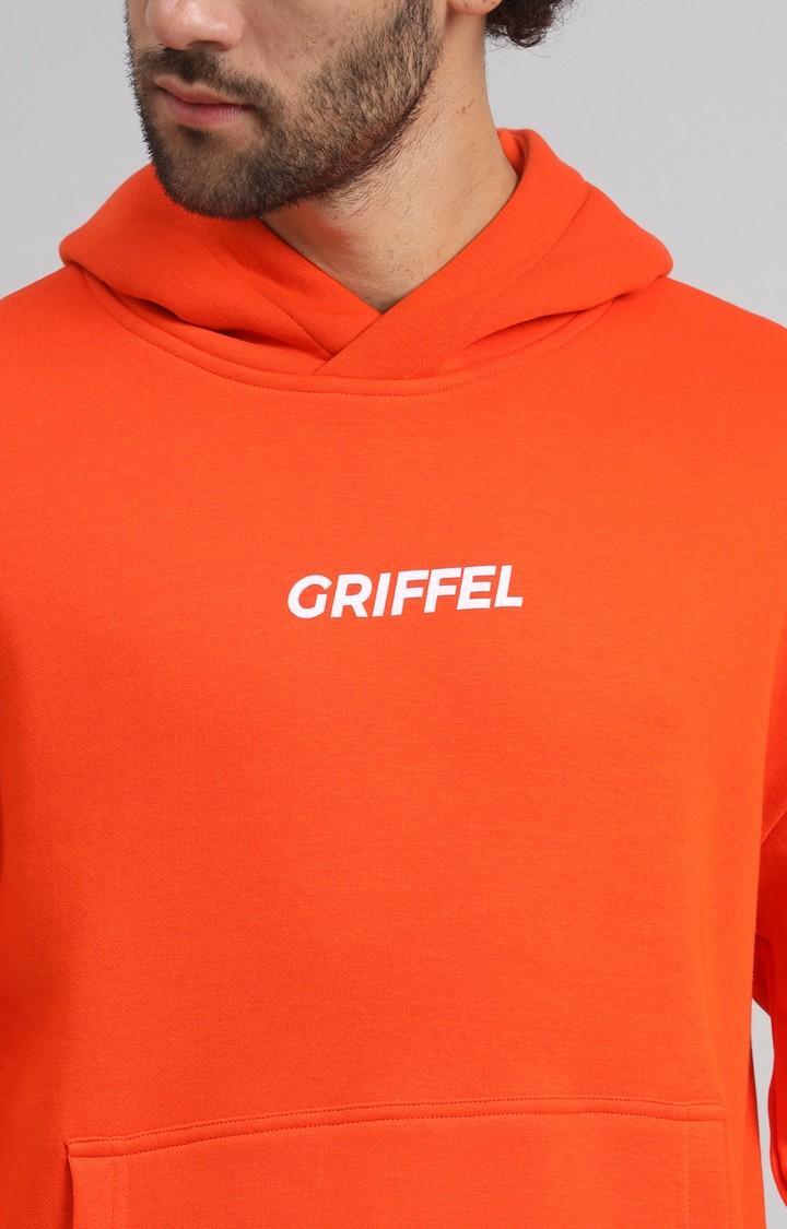 Men's Orange Printed Sweatshirts