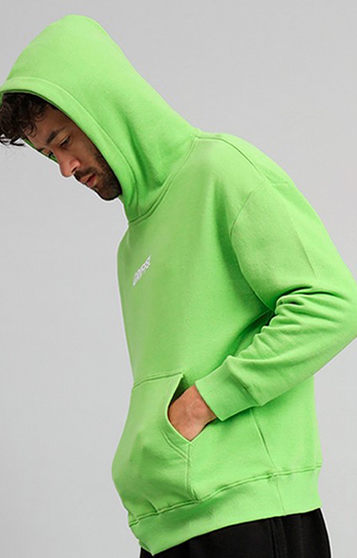 Men's Green Printed Hoodies