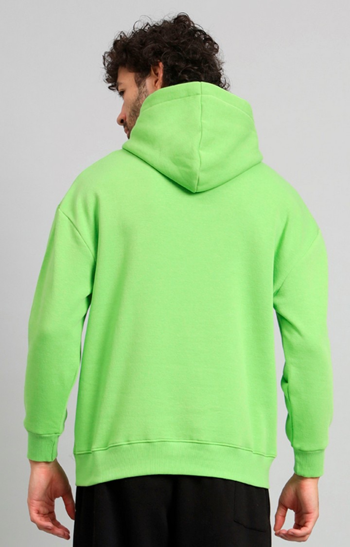 Men's Green Printed Hoodies