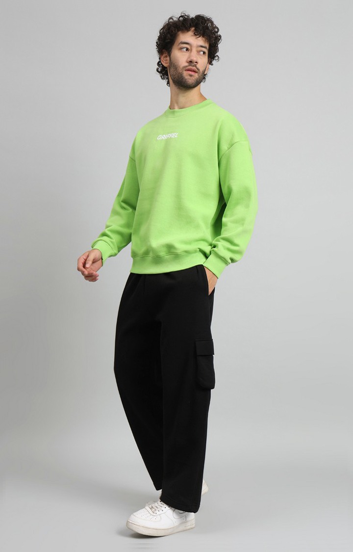 Men's Green Printed Sweatshirts