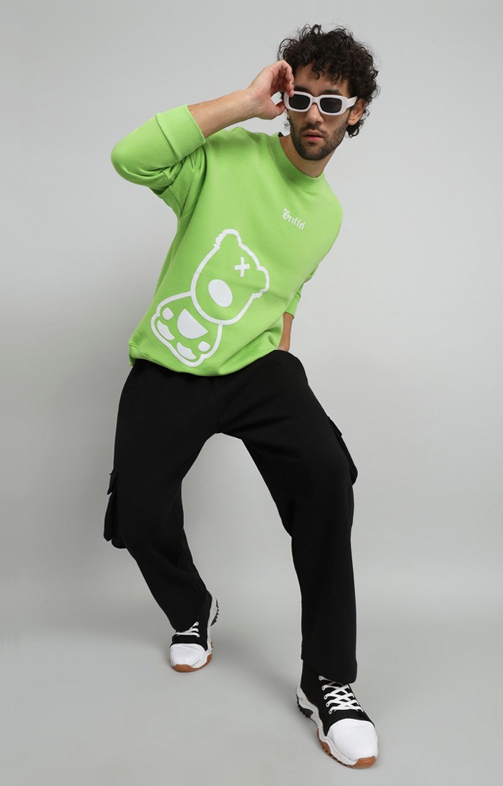 Men's Green Printed Sweatshirts
