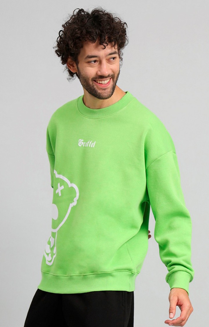 Men's Green Printed Sweatshirts