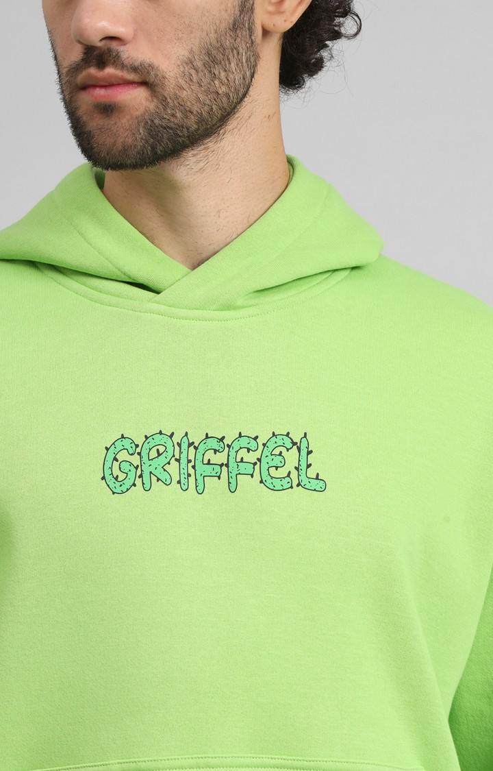 Men's Green Printed Hoodies