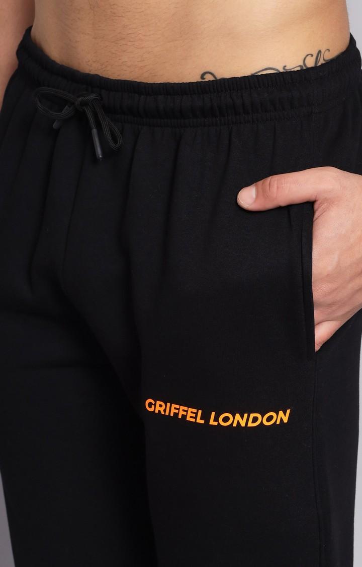 Men's Black  Trackpants